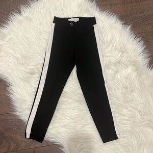 Zara girls white lined jersey leggings size 6
